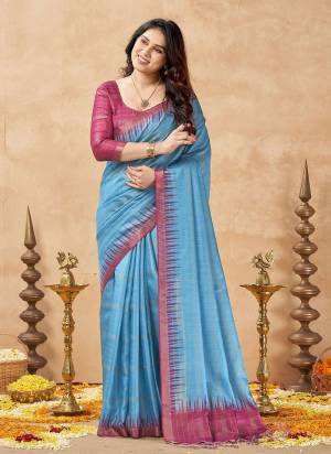 Attactive These Festive Wear Saree in Fine Colored.These Saree And Blouse is Fabricated On Tussar Silk.Its Beautified With Weaving Jari Chex Designer With Temple Printed.