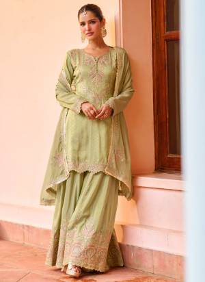 Garb These Party Wear Free Size Stitched Plazzo Suit in Fine Colored Pair.These Top And Dupatta Are Chinon Fabriced And Chinon Bottom.Its Beautified With Heavy Designer Embroidery Work.