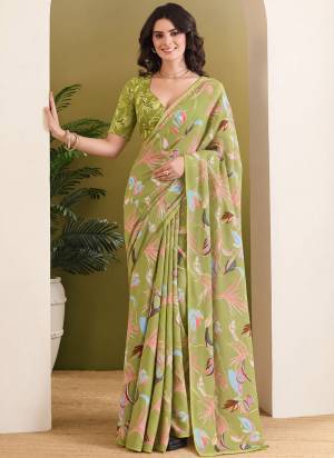 Looking These Party Wear Ready To Wear Saree in Fine Colored.These Saree Are Georgette And Blouse is Georgette Fabricated.Its Beautified With Designer Printed.