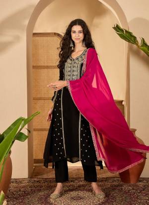 Looking These Suit in Fine Colored Pair With Bottom And Dupatta.These Top Are Vichitra Silk And Bottom Are Fabricated On Vichitra Silk Pair With Chiffon Dupatta.Its Beautified With Heavy Designer Embroidery Work.