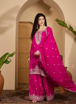 Looking These Suit in Fine Colored Pair With Bottom And Dupatta.These Top Are Chinon Silk And Bottom Are Fabricated On Chinon Silk Pair With Chinon Silk Dupatta.Its Beautified With Heavy Designer Embroidery Work.