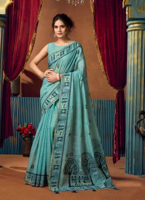 Looking These Fancy Party Wear Saree in Fine Colored.These Saree Are Modal Silk And Blouse is Modal Silk Fabricated.Its Beautified With Woven Warli Designer.
