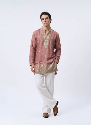 Looking These Party Wear Mans Wear Kutra Payjama in Fine Color. These Kurta Are Salsa And Payjama Lachaka Fabriced With Designer Embroidery Work .