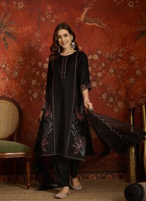 Looking These Prty Wear Salwar Suit in Fine Colored Pair With Bottom And Dupatta.These Top Are Roman Silk And Bottom Are Fabricated On Roman Silk Pair With Organza Dupatta.Its Beautified With Designer Embroidery Work.