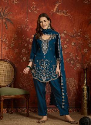 Looking These Prty Wear Salwar Suit in Fine Colored Pair With Bottom And Dupatta.These Top Are Glass Roman And Bottom Are Fabricated On Glass Roman Pair With Glass Roman Dupatta.Its Beautified With Designer Embroidery Work.