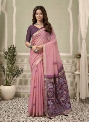 Looking These Fancy Party Wear Saree in Fine Colored.These Saree Are Cotton Silk And Blouse is Cotton Silk Fabricated.Its Beautified With Woven Jacquard Designer.