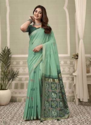 Looking These Fancy Party Wear Saree in Fine Colored.These Saree Are Cotton Silk And Blouse is Cotton Silk Fabricated.Its Beautified With Woven Jacquard Designer.