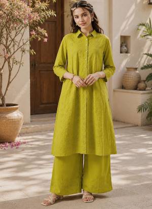 Attrective These Beautiful Looking Readymade Top With Bottom Set.These Top And Bottom Fabricated On Cotton.Its Beautified With Designer Schiffli Embroidery Work.