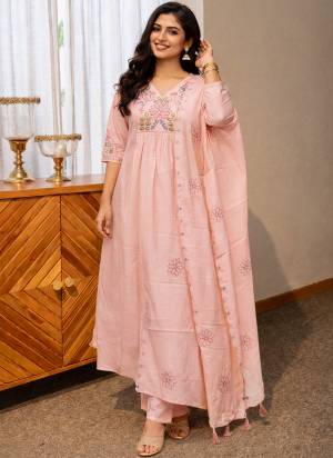 Garb These Beautiful Looking Readymade Suits.These Top And Bottom Are Roman Silk And Dupatta Are Roman Silk Fabricated.Its Beautified With Disigner Multy Thread Embroidery Work.