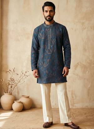 Attractive These Party Wear Mans Wear Kutra Payjama in Fine Color. These Kurta Are Lachaka And Payjama Lachaka Fabriced With Designer Heavy Embroidery Work .