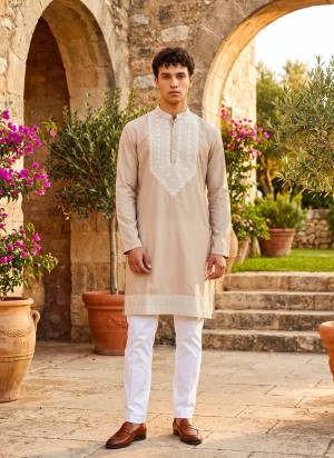 Attractive These Party Wear Mans Wear Kutra Payjama in Fine Color. These Kurta Are Lachaka And Payjama Cotton Fabriced With Designer Heavy Embroidery Work .