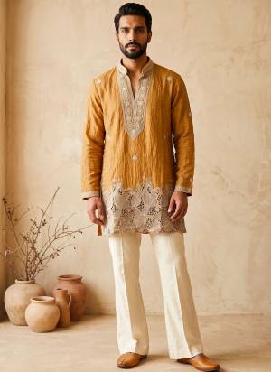 Attractive These Party Wear Mans Wear Kutra Payjama in Fine Color. These Kurta Are Salsa And Payjama Lachaka Fabriced With Designer Heavy Embroidery Work .