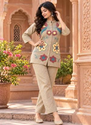 Looking These Beautiful Party Wear Designer Readymade Co Ord Dress.These Top And Bottom Are Nylon Viscose Fabricated.Its Beautified With Designer Multy Thread Lup Embroidery Work.
