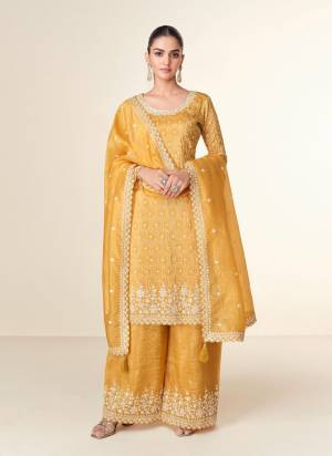 Attractive These Party Wear Free Size Stitched Plazzo Suit in Fine Colored Pair.These Top Bottom And Dupatta Are Tissue Crush And Pair With Santoon Inner.Its Beautified With Heavy Designer Embroidery Work.