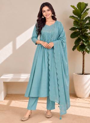 Looking These Beautiful Looking Readymade Suits.These Top And Bottom Are Mul Chanderi And Dupatta Are Mul Chanderi Fabricated.Its Beautified With Disigner Embroidery Work.