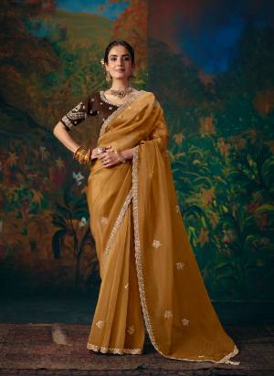 Attractive These Fancy Party And Fastival Wear Saree in Fine Colored.These Saree Are Organza Silk And Blouse is Fabricated On Benglori Silk.Its Beautified With Designer Beads Coding Embroidery,Beads Detailing,Stone Hand Work.