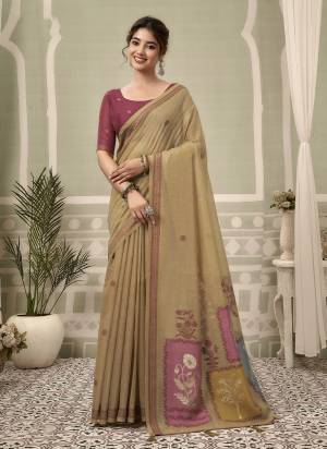Looking These Fancy Party Wear Saree in Fine Colored.These Saree Are Cotton And Blouse is Cotton Fabricated.Its Beautified With Woven Designer.