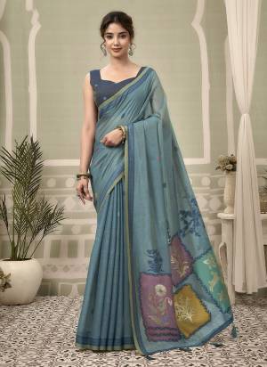 Looking These Fancy Party Wear Saree in Fine Colored.These Saree Are Cotton And Blouse is Cotton Fabricated.Its Beautified With Woven Designer.