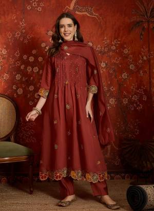 Looking These Prty Wear Salwar Suit in Fine Colored Pair With Bottom And Dupatta.These Top Are Mull Chanderi And Bottom Are Fabricated On Roman Silk Pair With Mull Chanderi Dupatta.Its Beautified With Designer Embroidery Work.