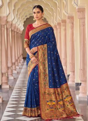 Looking These Fastive And Party Wear Saree in Fine Colored.These Saree And Blouse is Fabricated On Silk.Its Beautified With Weaving Jacquard Designer.