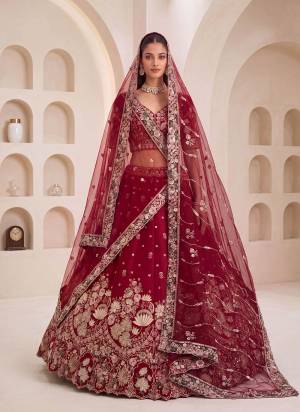 For A Fancy Designer Look,Grab These Lehenga Choli With 2 Dupatta in Fine Colored.These Lehenga And Choli Are Premium Silk And Dupatta Are Fabricated On Soft Net Pair.Its Beautified With Beads,Jari,Sequance Embroidery Work. 