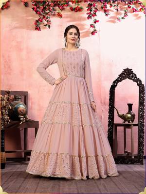 Flaunt Your Rich And Elegant Taste Wearing This Designer Readymade Long Gown In Fine Color. This  Pretty Gown Is Fabricated On Beautified With Thread & Sequance Embroidery Work. Its Fabric Is Soft Towards Skin And Easy To Carry All Day Long. 