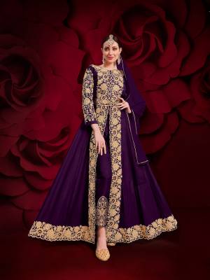 Enhance Your Personality Wearing This Designer Dress In Dark Color With Front & Back Pattern And Straight Pants. Its Heavy Embroidered Top Is Fabricated On Georgette Paired With Santoon Bottom And Net Fabricated Dupatta. All Its Fabrics Are Light Weight , Durable And Esnures Superb Comfort Throughout The Gala. Buy Now. Less

