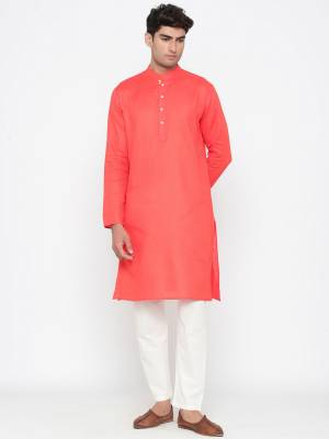 Grab This Amazing Pair Of Kurta And Payjama For Men Fabricated On Cotton. This Kurta Is Suitable For Festive Wear Or Any Wedding Functions. It Is Light In Weight and Can Be Paired With Any Kind Of Bottom Like Chudidar, Pyjama Or Even Denims. Its Fabric Is Soft Towards Skin And Avialable In All Sizes. Buy Now. 