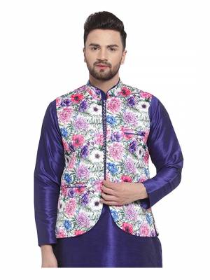 Here Is A Rich And Decent Looking Readymade Pair Of Men's Jacket. This Jacket Are  Satin Printed Fabricated. Buy This Pair For The Upcoming Wedding And Festive Season. 

