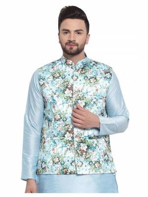 Here Is A Rich And Decent Looking Readymade Pair Of Men's Jacket. This Jacket Are  Satin Printed Fabricated. Buy This Pair For The Upcoming Wedding And Festive Season. 

