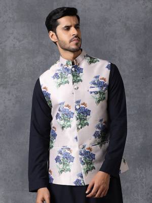 Here Is A Rich And Decent Looking Readymade Pair Of Men's Jacket. This Jacket Are  Satin Printed Fabricated. Buy This Pair For The Upcoming Wedding And Festive Season. 

