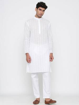 Take your ethnic style quotient to the next level by wearing this fashionable kurta set By Cotton Fabeic In Wevon Design. which has been designed keeping the latest trends in mind. This set is a must have in a men's ethnic wardrobe.