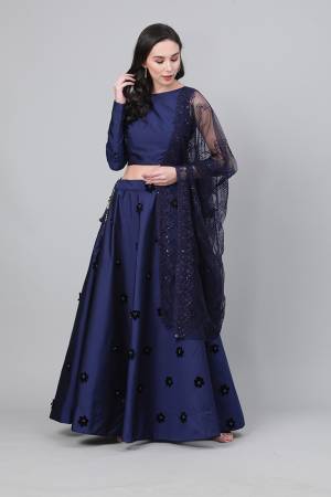 Enhance Your Personaity Wearing This Designer Indo Western Lehenga Choli With Jacket In Light Color. Its Blouse, Lehenga Are Taffeta Silk And Dupatta Are Fabricated On Net Beautified With Attractive Detailed Imported Flower With Pearl Stone Peasting And  Embroidery Work Dupatta.

