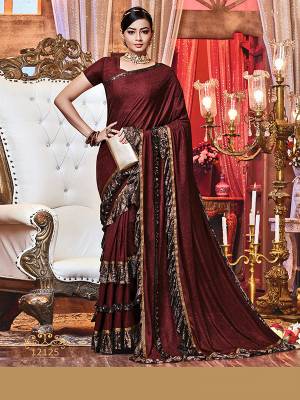 Adorn The Pretty Angelic Look Wearing This Heavy Hand Designer Saree In Dusty Color Paired With Contrasting Colored Blouse. This Saree Is Fabricated On Importerd Lycara Paired With Blouse. Its Pretty Color Pallete Will Give An Attractive Look To Your Personality. 