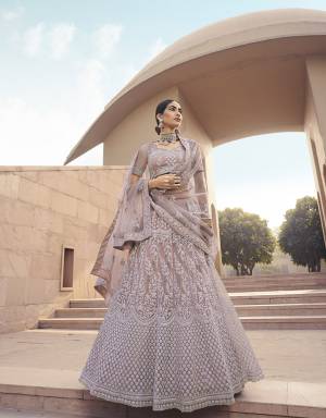 The Upcoming Wedding and Festive Season Wearing This Heavy Designer Lehenga Choli In Light Color. Its Blouse, Lehenga And Dupatta Are Fabricated On Soft Net Beautified With Heavy Attractive Embroidery. 

