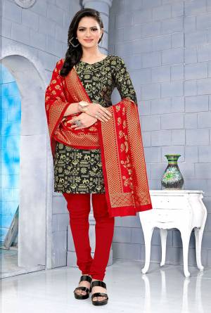 Look This Festive Season In A Proper Traditional Look Wearing This Weaved Straight Suit In Fine Color. This Pretty Suit Is Banarasi Jacquard Based Beautified With Weave. Its Fabric Gives A Rich Look To Your Personalit.