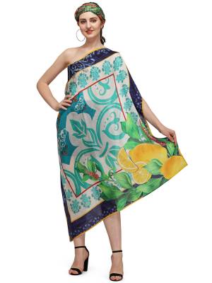 Enhance The Look Of Your Gown, Lehenga Or Even Kurti With This Pretty Digital Printed With Health Guard Anti Viral Coating  Fabricated Scarf. You Can Pair This Up Same Colored Attire. Buy Now.