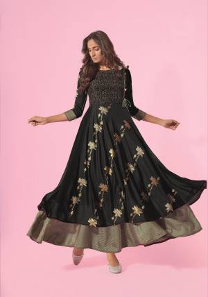 Flaunt Your Rich And Elegant Taste Wearing This Designer Readymade Long Gown In English Color. This  Pretty Gown Is Fabricated On Blend Cotton Beautified With Printed With Jacquard. Its Fabric Is Soft Towards Skin And Easy To Carry All Day Long. 