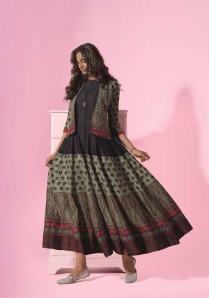 Flaunt Your Rich And Elegant Taste Wearing This Designer Readymade Long Gown In English Color. This  Pretty Gown Is Fabricated On Cotton Silk Beautified With Designer Printed. Its Fabric Is Soft Towards Skin And Easy To Carry All Day Long. 