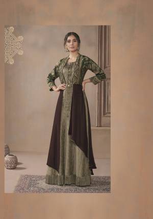 Flaunt Your Rich And Elegant Taste Wearing This Designer Readymade Long Gown In English Color. This  Pretty Gown Is Fabricated On Cotton Silk Beautified With Designer Printed. Its Fabric Is Soft Towards Skin And Easy To Carry All Day Long. 