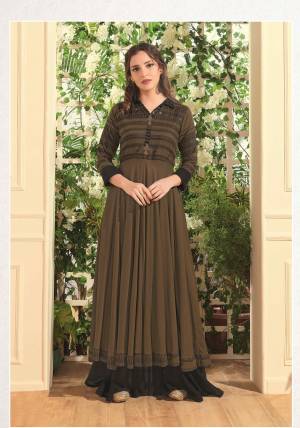 Flaunt Your Rich And Elegant Taste Wearing This Designer Readymade Long Gown In English Color. This  Pretty Gown Is Fabricated On Soft Silk Beautified With Designer Printed. Its Fabric Is Soft Towards Skin And Easy To Carry All Day Long. 