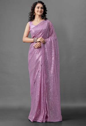 Attrective Look This Pretty Elegant Looking Designer Party Wear Saree In Magenta Color Paired With Blouse. This Saree Are Georgette And Blouse Are Banglori Silk Based With Designer Sequance Embroidery Work Beautified Saree. Buy Now.