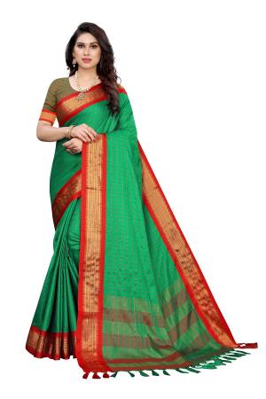 Adorn The Pretty Angelic Look Wearing This Heavy Wevon Designer Saree In Fine Color Paired With Blouse. This Saree Is Fabricated On Soft Silk Paired With Blouse. Its Pretty Color Pallete Will Give An Attractive Look To Your Personality. 