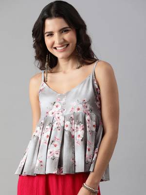 Look This Readymade Short Kurti In Fine Color Fabricated On Poly Crepe Beautified With Digital Printed. It Is Light In Weight And Easy To Carry All Day Long. 