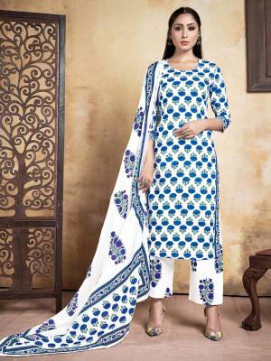 Attrective This Designer Redymade Suits In Fine Color Paired. Its Designer Top And Bottom Are Cotton Fabric And Dupatta Are Cotton With Designer Printed . Buy this Suit Now.