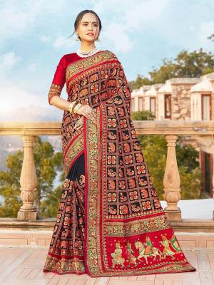 Attrective This Traditinol Look Fine Colored Saree Paired With Contreased Blouse.This Heavy Designer Embroidery With Diamond Work Saree Is Satin Silk Based Which Gives A Rich Look To Your Personality. Buy This Pretty Saree Now.