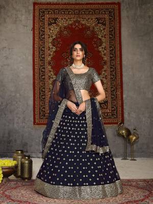 Look Attrective Partywear Heavy Designer Lehenga Choli And Dupatta In Fine Color. Lahenga Choli And Dupatta Fabricated On Net Beautified With Heavy Attractive Sequance Embroidery Work. 