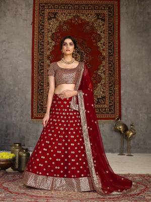 Look Attrective Partywear Heavy Designer Lehenga Choli And Dupatta In Fine Color. Lahenga Choli And Dupatta Fabricated On Net Beautified With Heavy Attractive Sequance Embroidery Work. 