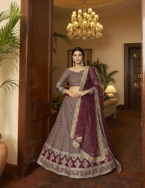 Look Attrective Partywear Heavy Designer Lehenga Choli And Dupatta In Fine Color. Lahenga Are Crepe Choli Are Crepe And Dupatta Is Soft Net Fabricated With Heavy Attractive Designer Embroidery Work. 