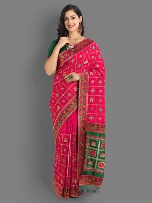 Attrective This Partywear Saree Are Fine Saree Paired With Contrased Blouse.This Saree Are Vichitra Silk And Blouse Are Fentam Silk Based Fabric With Heavy Designer Thread Embroidery,Diamond Work. Buy This Pretty Saree Now.